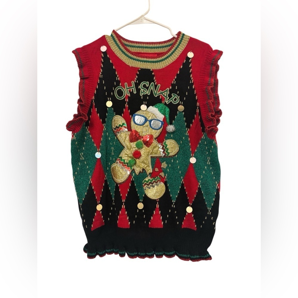 BLIZZARD BAY Gingerbread Man Xmas Sweater Vest